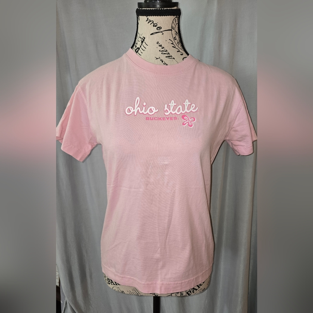 3/$15 Ohio State Buckeyes Jr's Sz S T Shirt Top Light Pink